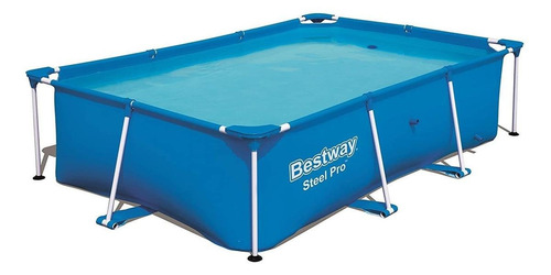 Alberca estructural rectangular Bestway 56403 con capacidad de 2300 litros de 2.59m de largo x 1.7m de ancho azul