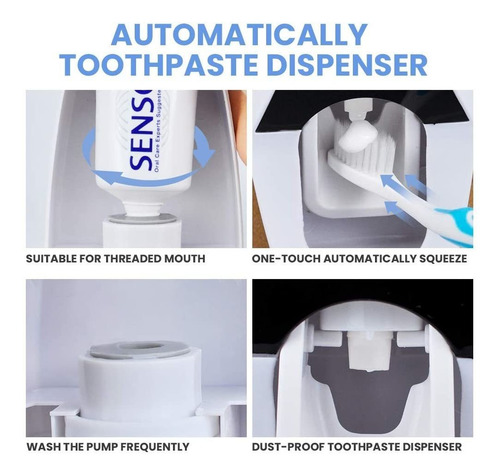 Imagen 5 de 6 de Waycom Dust-proof Dispensador De Pasta Dental Exprimidor De