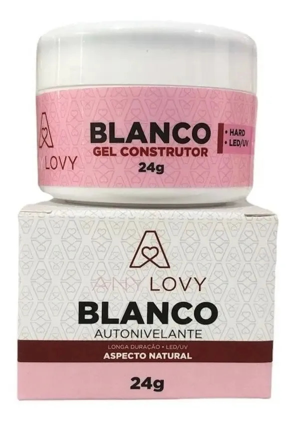 Gel Para Unhas Any Lovy 24g/20g Acrigel Fibra A Sua Cor Blanco 24g
