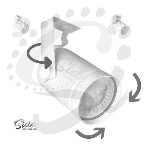 Imagen 3 de 6 de Aplique Techo O Pared Barral Riel 5 Luces Spot Dicroica Led
