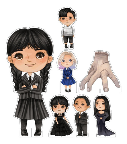 Mini Kit Display Festa Infantil Wandinha Addams Cute