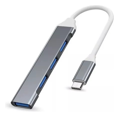 Hub Regleta Multipuerto Usb 3.0 Tipo C 4 En 1 Adaptador