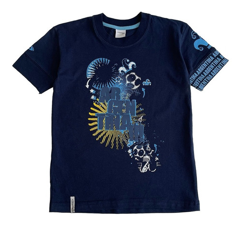 Remera De Argentina Para Niño 100% Algodón