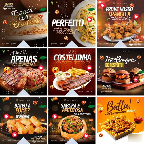 50 Artes P/ Bar E Lanchonete: Templates Editáveis Com Canva