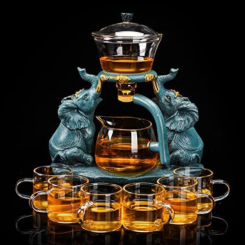 Rora Lazy Kungfu - Juego De Té De Cristal Semiautomático Con