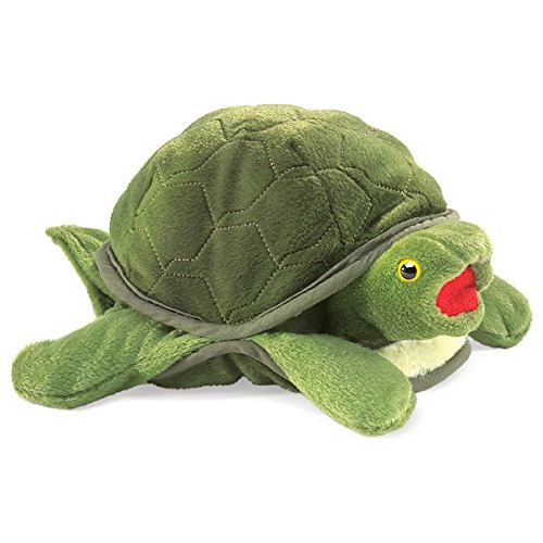 Marioneta De Mano De Tortuga Bebé Verde 1 Ea