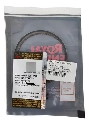 Aro De Piston Rasca Aceite 3ro Royal Enfield Hima/ Inter 650
