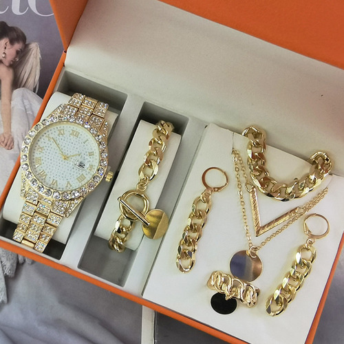 Juego De 5 Relojes De Pulsera De Cuarzo Para Mujer