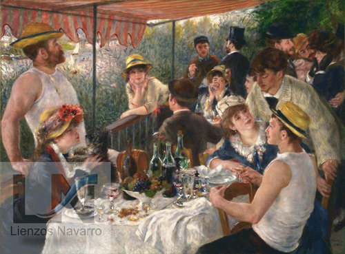 Lienzo Tela Auguste Renoir Almuerzo De Remeros 135 X 100 Cm