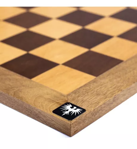 Tabuleiro de xadrez da Flow Podcast - madeira, casa 5,7 cm
