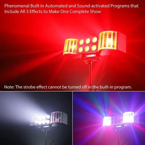 Luces De Dj Rgbw Led Derby Par Con Control Remoto Para Fiest