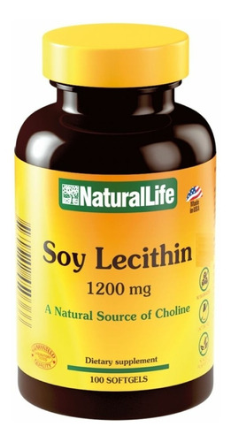 Soy Lecithin Lecitina De Soja Natural Life 1200mg X 100 Cáp.