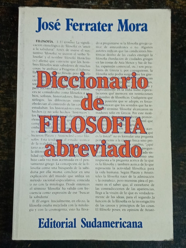 Diccionario De Filosofia Abreviado * Jose Ferrater Mora *