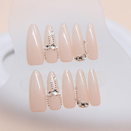 24/30 Unidades De Unhas Postiças Green Ripple Nail Tips