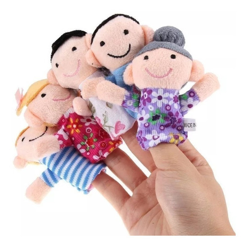 Imagen 1 de 4 de Titeres De Dedo Familia Estimulacion Temprana Niños Bebes