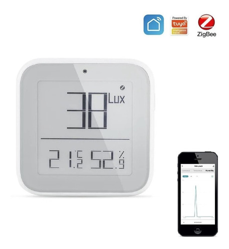 Sensor Luminosidad Temp Hum Display Zigbee Tuya / Smartlife