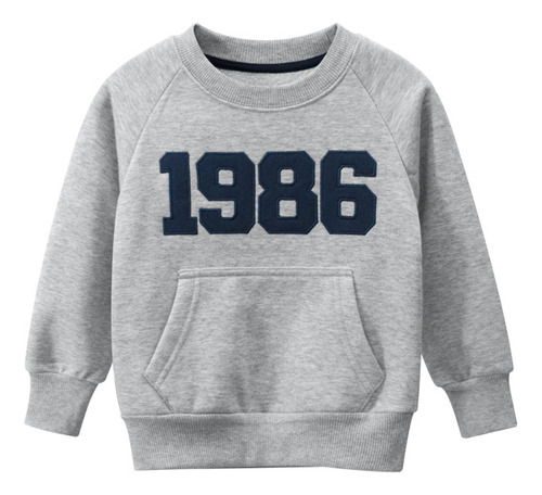 Sudadera De Manga Larga De Algodón Con Forro Polar Para 27 Niños