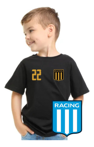 Camiseta Racing Niño, Incluye Gratis Numero Delantero