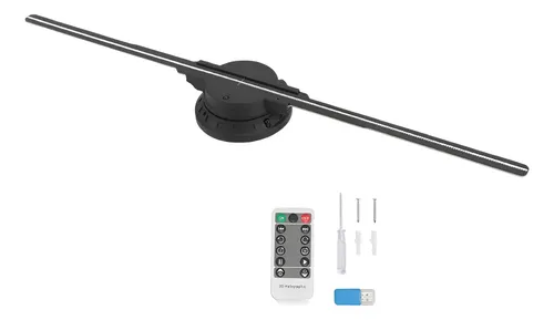 Holograma 3d Proyector Ventilador Hd Led App Control Remoto