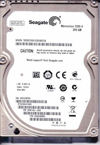 Disco Duro Seagate De 250gb 3.5sata Para Laptop/pc/dvr/dtv