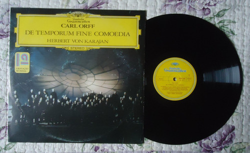 Carl Orff - The Temporum Fine Comoedia (karajan) - Lp Nac (Usado)