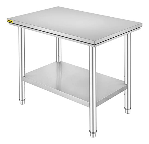 Mesa De Trabajo De Acero Inoxidable De 24 X 36 X 32 Pul...