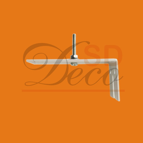 Imagen 2 de 5 de Soporte Escuadra Mensula Para Riel De Cortinas 7 Cm Sd Deco