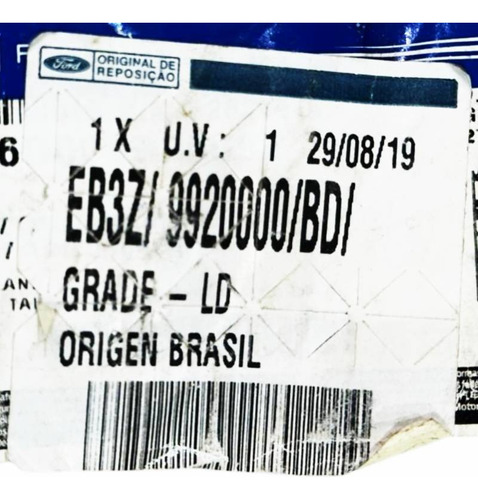 Grade Paralama Ranger 19/23 Preto/cinza Dir Eb3z9920000bd