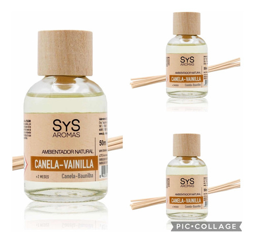 Pack X 3 Ambientador Mikado Canela - Vainilla 50ml Sys 