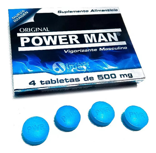 Suplemento Almart Power Man Vigorizante 8 Tabletas 500mg C/u