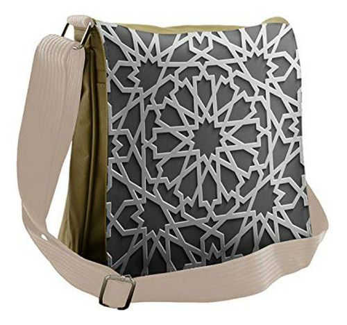 Bolso De Mensajero - Ambesonne Abstract Art Bag, Moroccan St