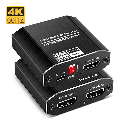 Divisor Hdmi 4k 1x2 Hdmi 2.0b Hdcp 2.2