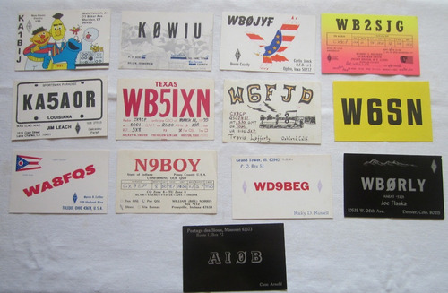 13 Postales Antiguas Qsl Radio Aficionado Estados Unidos