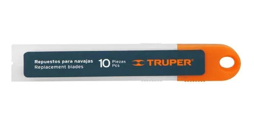 Hoja Repuesto Cutter Trincheta 18mm 10 Unidades Truper 16965