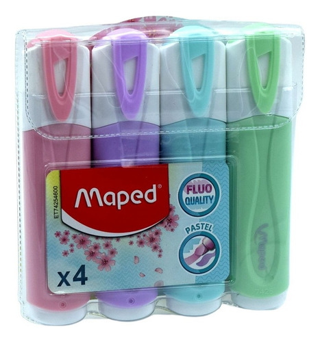 Marcadores Marcatextos Maped Pastel 4 Colores Surtidos