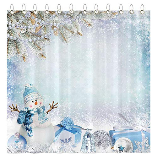 Winter Wonderland Snowman Snowflake Juego De Cortina De...