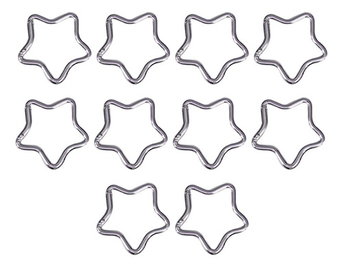 Mosquetón Con Forma De Estrella De Cinco Puntas, Plata