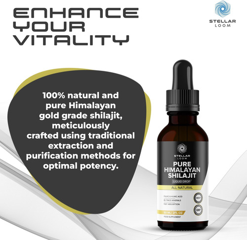 Gotas Líquidas Puras De Shilajit Do Himalaia (60 Ml) | Suple
