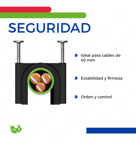 100 Abrazadera Plastica Para Tuboplus En U De 2 1/2 In 40mm