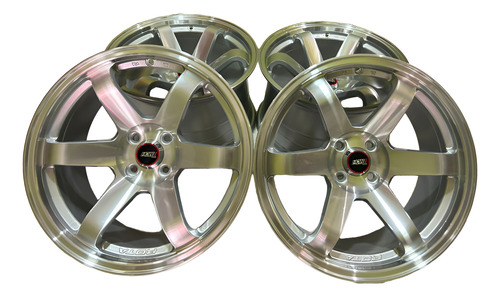 Rines Deportivos Progresivos 17x9 Y 17x10 4/100 Tipo Rota Cromado