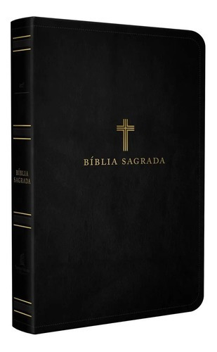 Bíblia Sagrada Letra Grande Editora ACF Couro Soft Preta