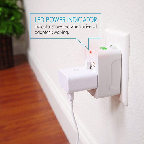 Adaptador De Viaje Mundial Ideal Para Todos Tus Dispositivos