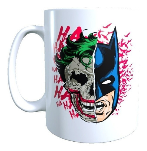 Taza Diseño Batman Y Joker Calavera, Dc Comics