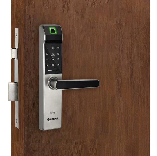 Cerradura Digital Huella/ Clave/ Tarjeta Baling Nf21 (plata)