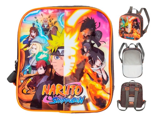 Lancheira Naruto Shippuden Kurama Com Alça Infantil Anime
