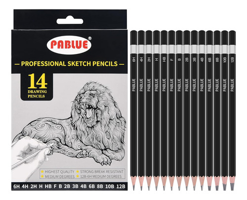 Juego De Lápices De Dibujo Y Bocetos Triangulares Prof...