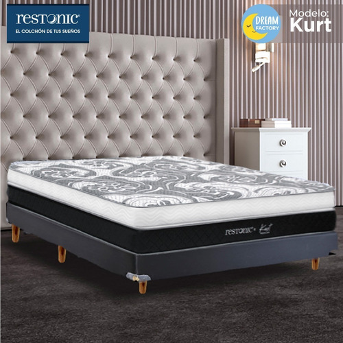 Imagen 2 de 6 de Restonic Kurt Colchón King Size Ortopédico Con Suave Espuma