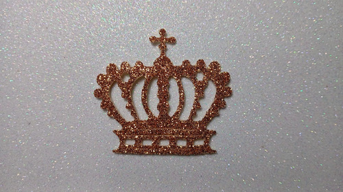 Figura Troquelada Corona Rey Papa Goma Eva Glitter(20utotal) Colores Surtidos