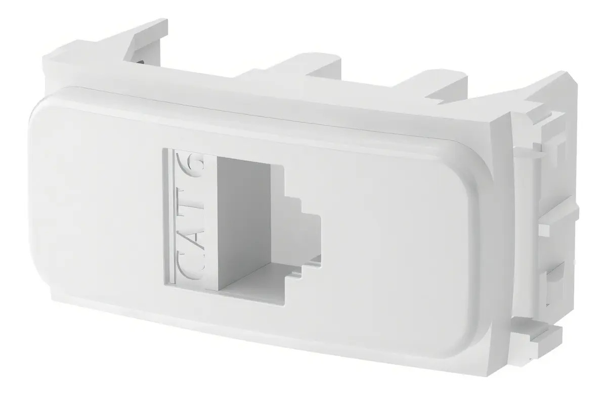 Módulo Tomada RJ45 CAT6 Branco Composé Weg para Rede Informática