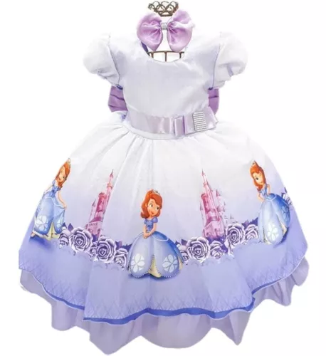 Vestido Tematico Princesa Sofia Infantil